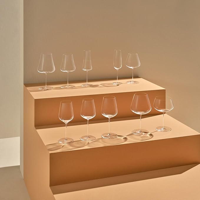 NUDE GLASS Stem Zero Powerful Red Wine Glass 18.5 oz, Crystal Hand Blown Drinking Glasses, | Handmade |, Lead- Free, Modern Wine Glasses, Perfect for Cocktail (1, 18.5 oz)