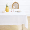 Solino Home White Linen Tablecloth 60 x 156 Inch - 100% Pure Linen Table Cloth for Rectangle Tables - Fete, Machine Washable Tablecloth for Valentines, Spring, Easter