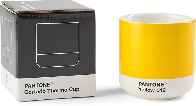 Copenhagen Design Pantone Cortado Cup - Insulated, Double Wall Coffee Cup/Mug - Porcelain - 6.4oz, Warm Gray 02