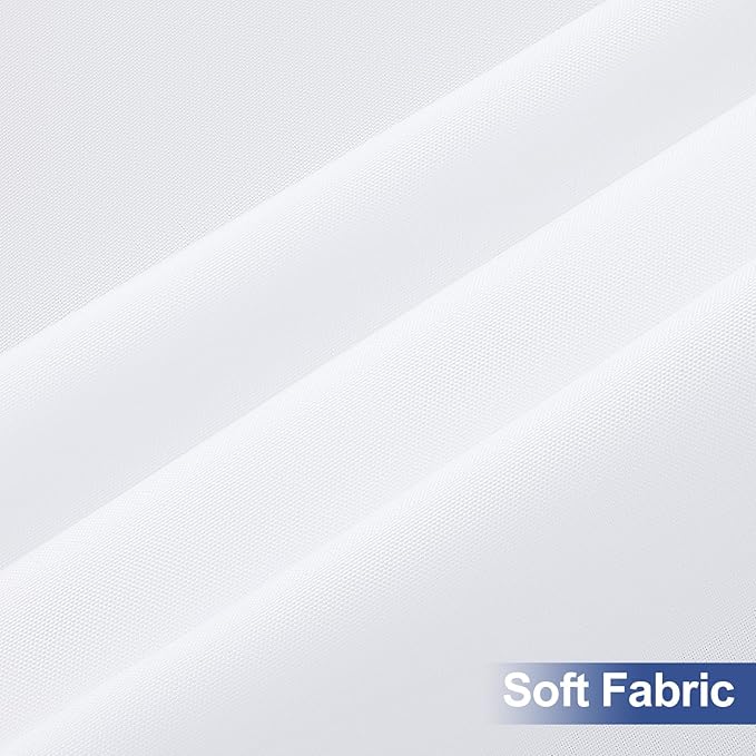 homing 2 Pack Rectangle Table Cloth, Elastic Fitted Fabric Tablecloth Fits for 6 Foot Folding Tables, Washable Table Cover for Picnic, Camping, Indoor & Outdoor (White, 30" x 72")