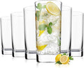 Highball Glasses Set of 6, 13oz Tall Drinking Glasses, Water Glass for Kitchen, Tom Collins Glasses, Mojito Glass Cups, Cocktail Glasses for Bar Glassware