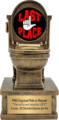 Decade Awards Action Pedestal Gold Toilet Bowl Trophy with Optional Inserts - Custom Engraved Plate On Request (7 Inch Tall)