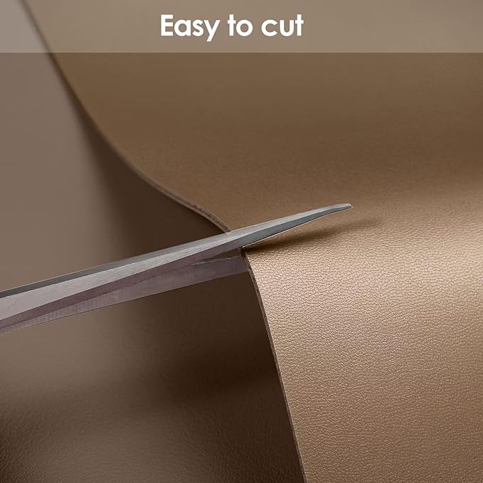 Leather Table Cover,1.8mm Thick,42x72 Inch Table Protector,Table Protector for Dining Room Table,Dining Room Table Protector Pad.(Mud Color+Champagne Gold,42x72)