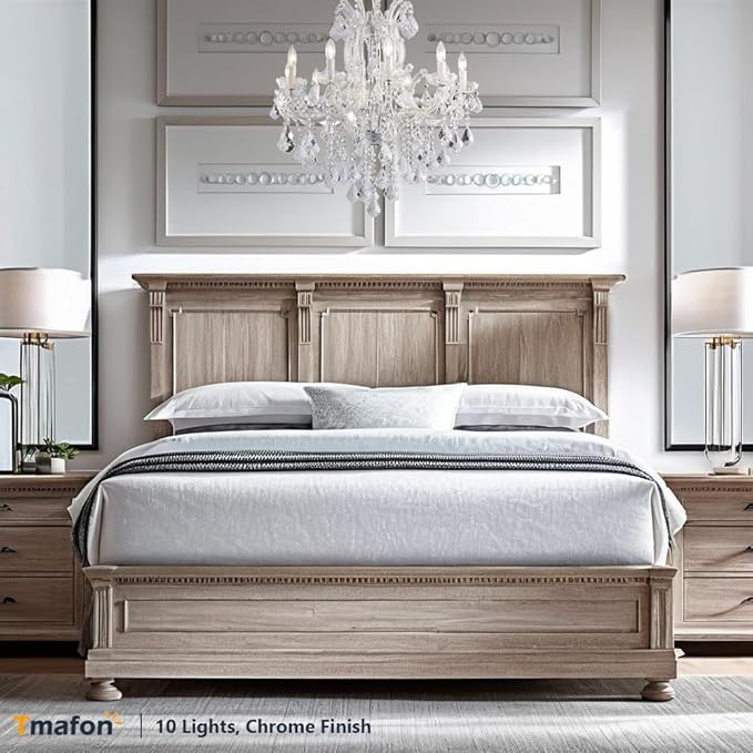 Modern Crystal Chandeliers for Dining Room - Small Crystals Chandelier Lights for Girls Bedroom, Dining Room, Hallway, Kitchen Island, Bathroom, Closet