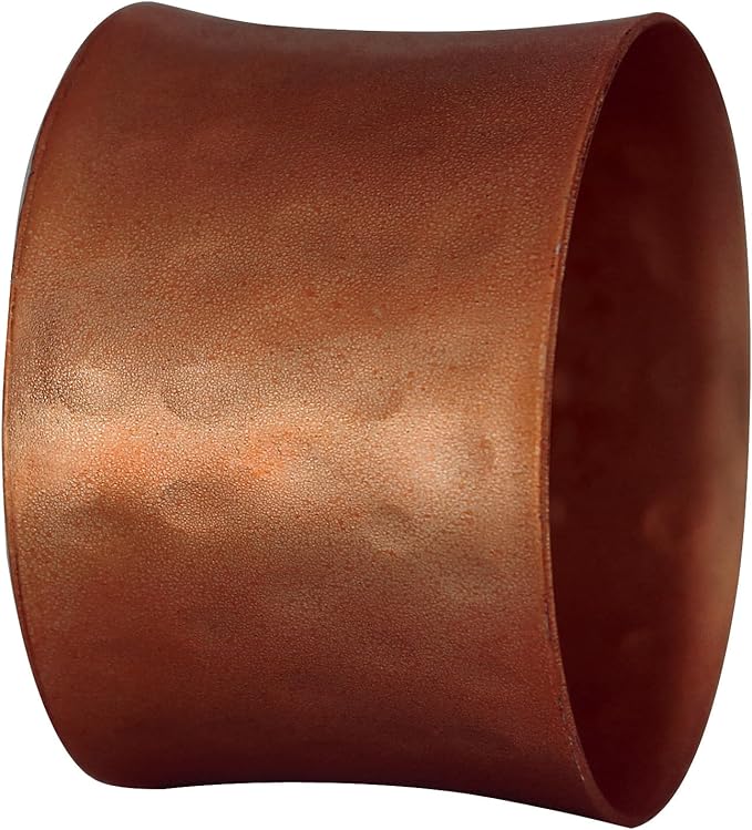 Handmade Round Hammered Antique Napkin Rings Holder for Dinning Table Parties Everyday, Set of 12