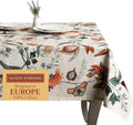 Maison d' Hermine Table Cloth Rectangle Table 100% Cotton 70 x 120 Inches Fall Tablecloth Reusable Everyday Use for Thanksgiving Christmas Decorations Dining Farmhouse Party (Dalida)