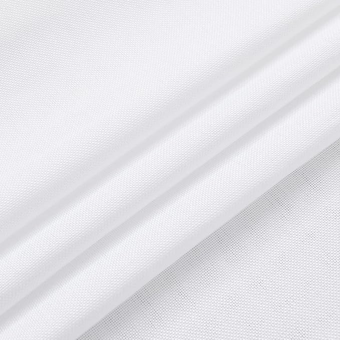 Hiasan 2 Pack Faux Linen Square Tablecloth - Wrinkle and Stain Resistant Washable Table Cloth for Kitchen Dining Room Holiday Table Cover for Party Dinner, White, 70 x 70 Inch