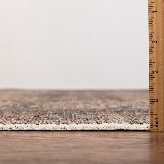 Keen Home Design 4x6 Rug - Machine Washable Area Rug with Non-Slip Backing, Ideal for Living Room, Dining Room, Bedroom - Vintage, Easy Clean, Durable, Low Pile - (4' x 6')