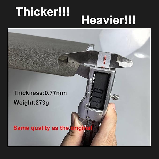 Upgraded Thicker Textured PEI Plate 0.77mm with QR Code for Bambu Lab P1S/P2S/P1P/X1/X1C/A1 3D Printer, 257x257mm Dual-Textured Plate, Heated Bed Magnetic Flexible Spring Steel PEI Sheet Plate