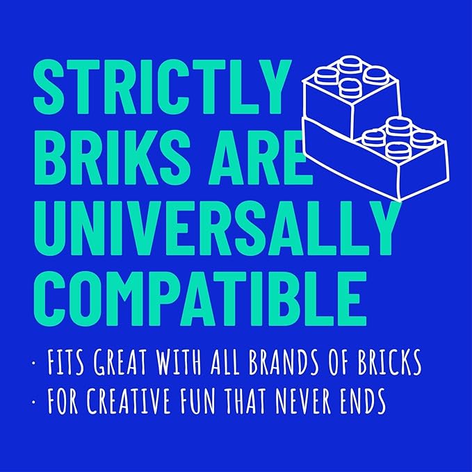 Strictly Briks Stackable Baseplates - 12 Pack 10"x10", 32x32 Studs, Compatible with Lego for Building City Scenes, Foundation, Displays Bricks on Play Table, Kids Easter Gift, Rainbow