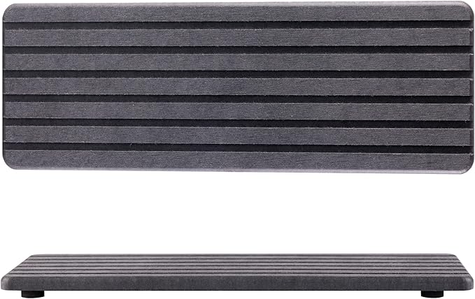 2 PCS Water Absorbent Diatomite Coasters (12.2" x 4"), Grooved Design, Water Absorbing Stone Used for Hand Soaps & Plants & toiletries in The Modern Home