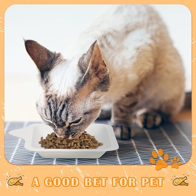 Remerry 200 Pcs Small 4 Inch Paper Plates Bulk Disposable Plates Paper White Square Dessert Cake Party Snack Sugarcane Bagasse Fiber Wedding Birthday Dinner Graduation Pet Feeding (4.41 x 5.24 Inch)