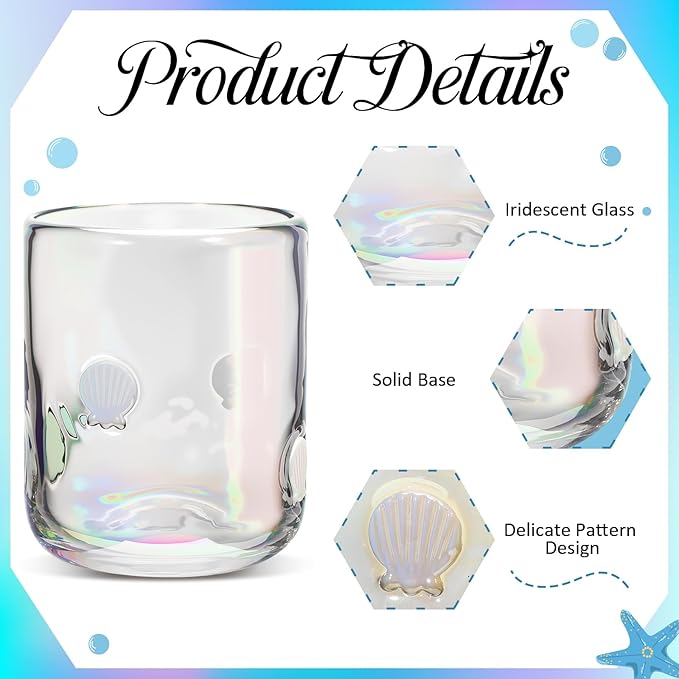 Icon Juice Glasses, 14oz Stemless Wine Drinking Juice Glass Cup for Valentine Party Supplies Gift(2 Pcs,Shell White)