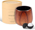 Original Wooden Bourbon Whiskey Glasses Set of 1, Handcrafted Charred Oak Wooden Bourbon Tumblers for Scotch, Unique Gifts for Men(1Pack)