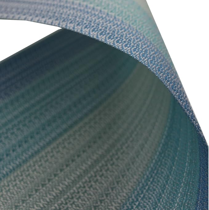 Placemats Washable Easy to Clean PVC Placemat for Kitchen Table Heat-resistand Woven Vinyl Hard Table Mats 12x18 inches Set of 6 （Blue）