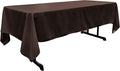 LA Linen Polyester Poplin Washable Rectangular Tablecloth, Stain and Wrinkle Resistant Table Cover 60x102, Fabric Table Cloth for Dinning, Kitchen, Party, Holiday 60 by 102-Inch, Brown