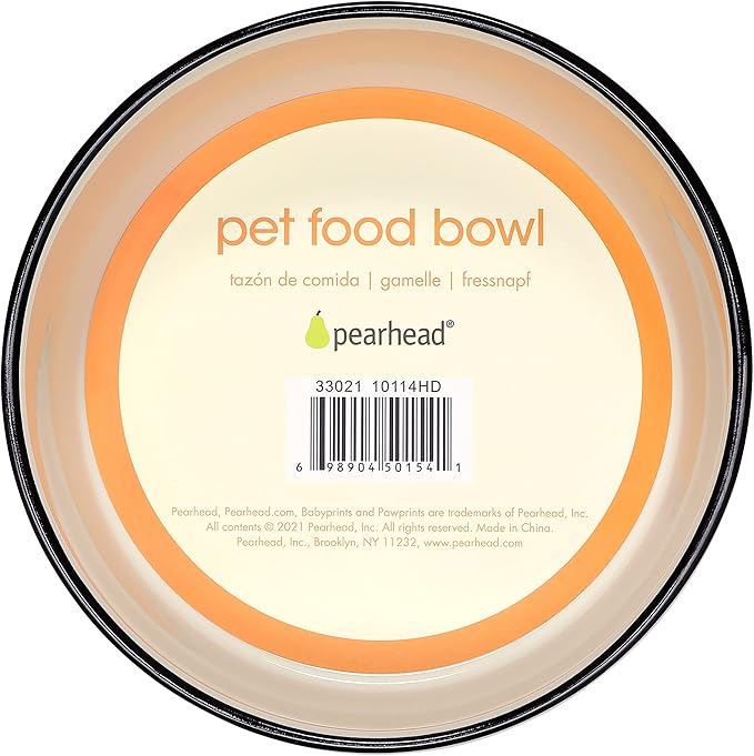 Pearhead Ceramic Dog Bowl, Holds 9 Cups, Dog Faces Pattern Stoneware Food and Water Dish, Microwave and Dishwasher Safe, XL (Pack of 6)