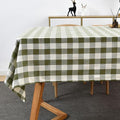 Gingham Table Cloth for Rectangle Tables Green Checkered Plaid Tablecloth Heavy Duty Cotton Blend Washable & Wrinkle Table Cover for Outdoor Kitchen Dining Picnic Camping (60x102 Inch)