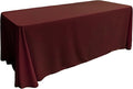 LA Linen Polyester Poplin Washable Rectangular Tablecloth, Stain and Wrinkle Resistant Table Cover 90x132, Fabric Table Cloth for Dinning, Kitchen, Party, Holiday 90 by 132-Inch, Burgundy