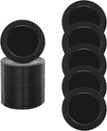 100 PCS Antique Charger Plates Bulk, 13 Inch Round Textured Edge Plastic Dinner Chargers, Bulk Plastic Charger Plates Set for Wedding, Party, Table Decor (Black)