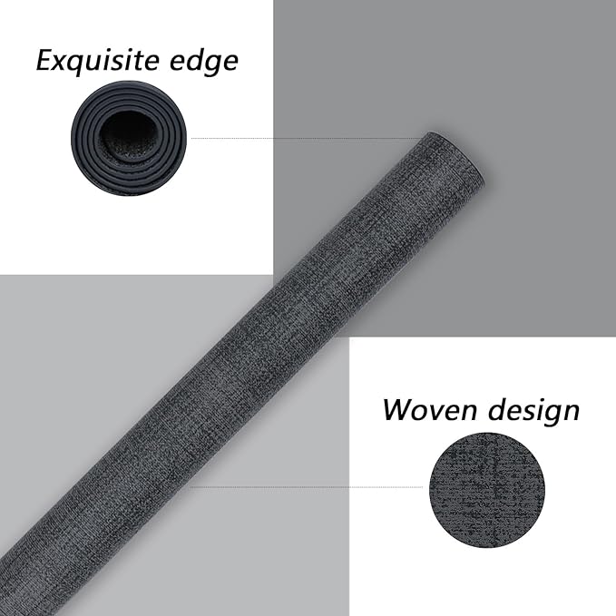Placemats Set of 6 Faux Leather Heat Resistant Tables Mats Waterproof Oilproof Wipeable Reversible Anti-Slip Place Mats for Kitchen/Dining/Party/Outdoor 11.8" x 16.9", Dark Gray