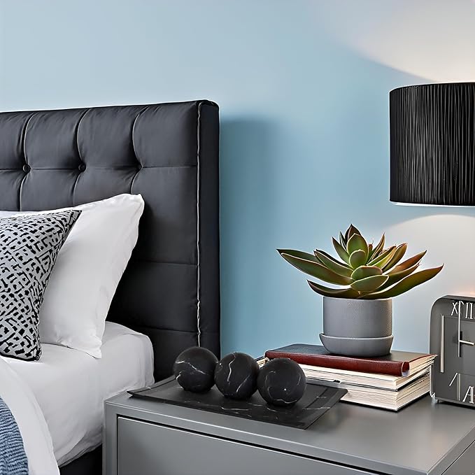 Creative Scents Black Marble Look Home Decor Bowl and Orb Set - Coffee Table Decor for Living Room - Centerpiece Table Decorations for Dining Table, Kitchen Counter, Foyer - Elegant House Decoration
