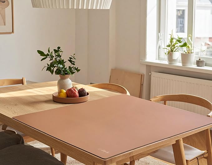 Table Craft Mat to Protect Dining Table, 38"x39.4" Craft Mess mat Great for Childrens Crafts and Play Protect Your Furniture from Spills and Mess Easy to Clean, Heat Resistant (Terracotta, 38" 39.4")