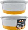 Master Pet Supply Stainless Steel Dog Bowls Set of 2 with Extra Thick Silicone Base - 2 Cup (16 oz) Mango Tango, Non-Slip, Dishwasher Safe Metal Bowls, Pet Dog Food Bowl for Dogs, Cats, Anti Rust