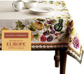 Maison d' Hermine Table Cloth Square Table 100% Cotton 54 x 54 Inches Fall Tablecloth Reusable Everyday Use for Thanksgiving Christmas Decorations Dining Farmhouse (Pumpkin Garden - Cloudy Cream)