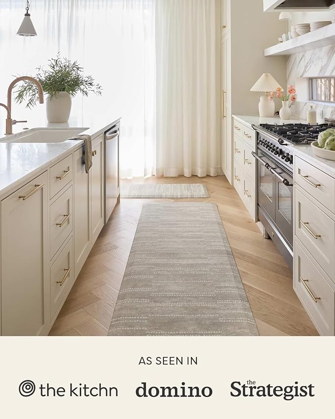 House of Noa Nama Standing Mat – Anti-Fatigue Cushioned Kitchen Mats for Floor | Ergonomic Bounce-Back Foam Kitchen Mats | Anti-Fatigue Mats for Kitchen & Standing | Ula Driftwood | 22"x72"