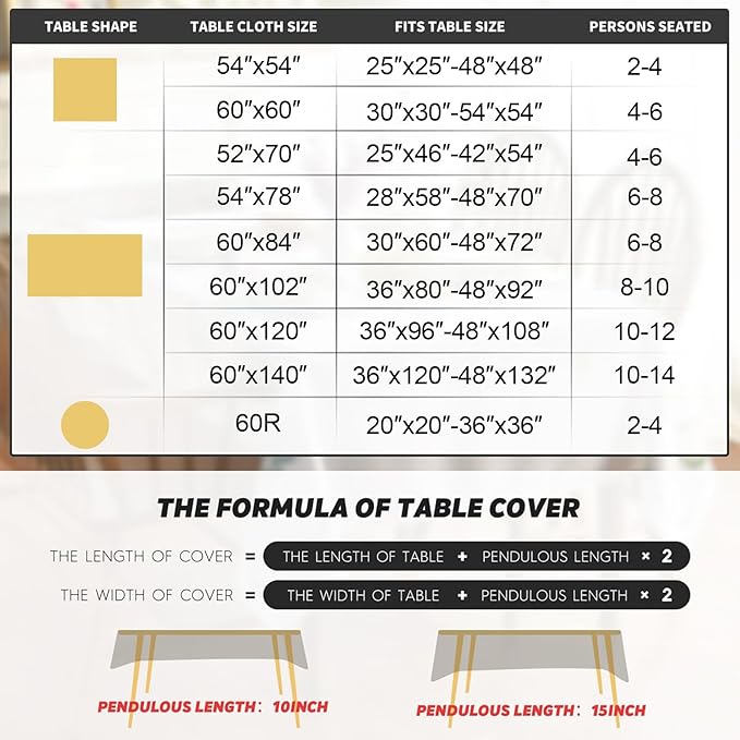Smiry Rectangle Faux Champagne Table Cloth, Waterproof Burlap Fabric Tablecloth, Washable Decorative Farmhouse Table Covers for Kitchen, Dining, Parties, 60x102, Champagne