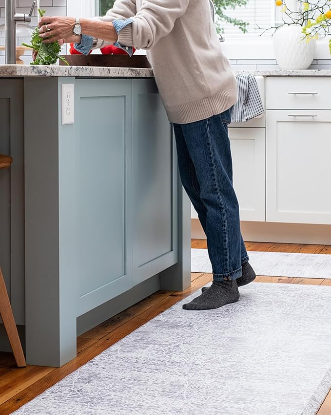 House of Noa Nama Standing Mat – Anti-Fatigue Cushioned Kitchen Mats for Floor | Ergonomic Bounce-Back Foam Kitchen Mats | Anti-Fatigue Mats for Kitchen & Standing | Minerals Quartz | 30" x 72"