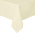 sancua Rectangle Tablecloth - 54 x 108 Inch - Stain and Wrinkle Resistant Washable Polyester Table Cloth, Decorative Fabric Table Cover for Dining Tables, Buffet Parties and Camping, Beige