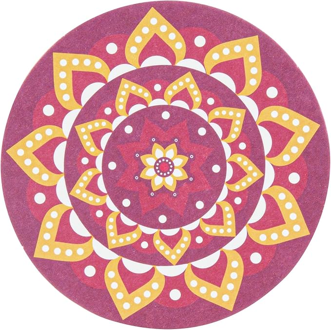Restaurantware Super Absorbent Coasters 480 Case 4 Inch Assorted Paper Bar Coasters High-Density Pulpboard Beverage Coasters Moisture-Absorbing Durable Drink Coasters - Assorted Designs