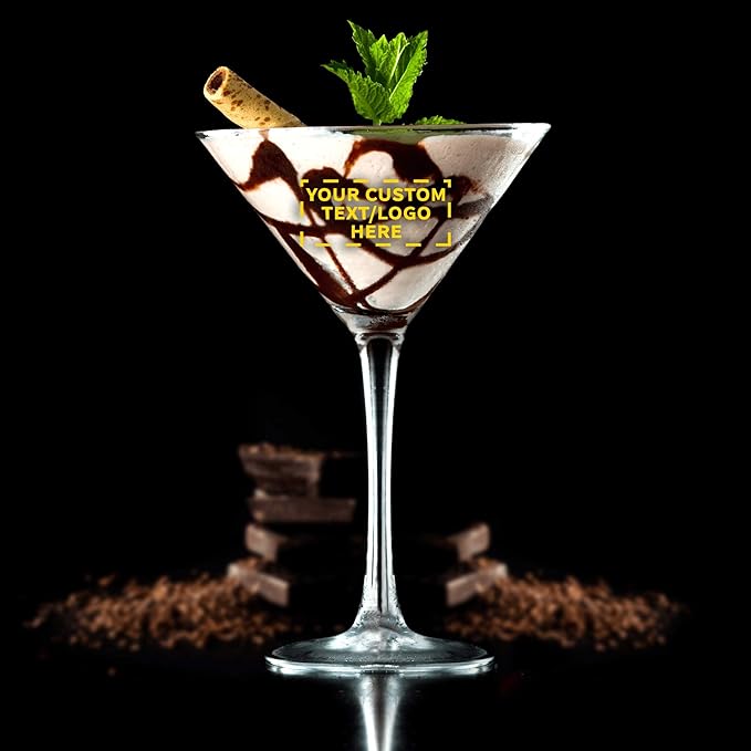 Custom Martini Glasses by ARC 10 oz. Set of 10, Personalized Bulk Pack - Perfect for Hotel, Bar, Restaurant or Lounge - Clear