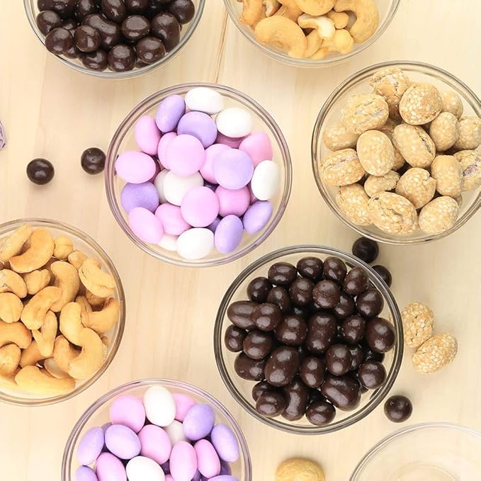 Mini 3.5 Inch Glass Bowls - Perfect for Prep, Dips, Nuts, or Candy - Set of 12