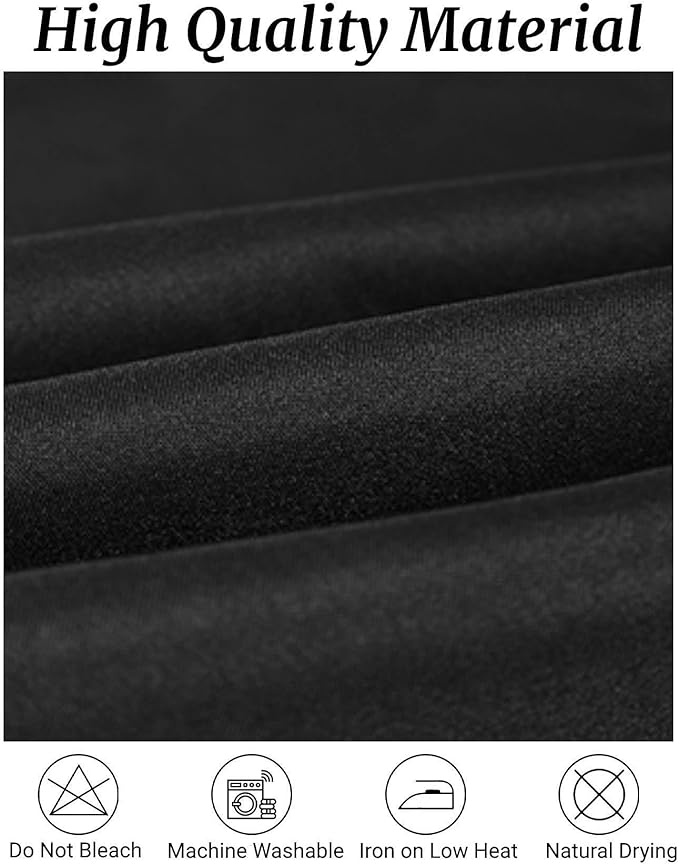 Fokitut 6 Pack Rectangle Tablecloth, 60x102 Inch, Stain Resistant and Wrinkle Polyester Table Cloth, Fabric Table Cover for Kitchen Dining, Wedding, Party, Holiday Dinner-Black
