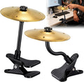 2PCS Desktop Cymbal, Desk Symbol Drum, Easy Clip-On Mini Cymbals for Drumer Music Lovers, Relief Your Working & Studying Stress, Fun Desk Accessory for All Type of Desks, Easy Installations - Gold