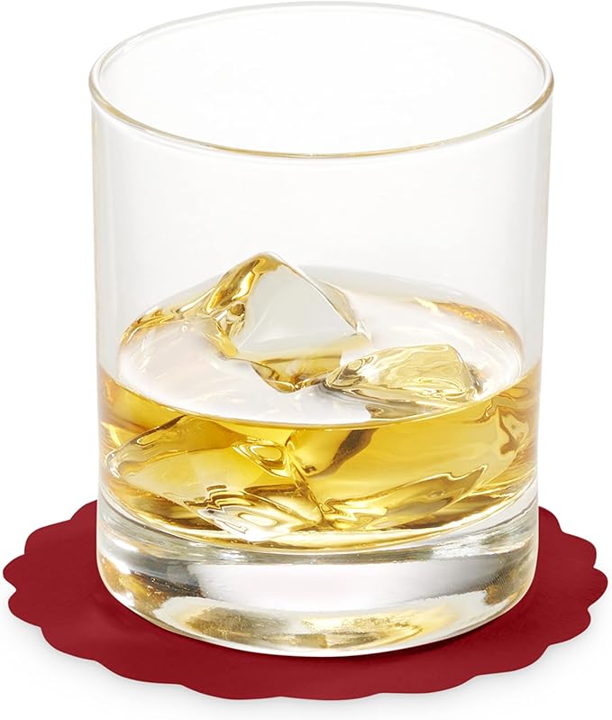 Disposable Burgundy Paper Coasters for Drinks, 3.5 Inch Round Coasters for Bar, Cocktail, Beverage, Wine Or Event, 500 Pack Bulk