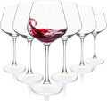 UMI UMIZILI Wine Glasses 15.5oz, Set of 6 Wine Glass for Red White Wine, Long Stem Glassware, Clear, Dishwasher Safe