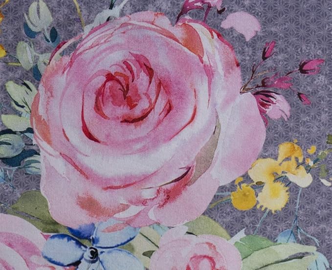 Maison d' Hermine Table Cloth Rectangle Table 100% Cotton 60 x 90 Inches Tablecloth Reusable Decorative for Dining Room Farmhouse Valentines Day Decorations Spring Summer - Sweet Rose Lavender - Lush