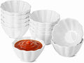 UIBFCWN 12 Pack 4oz Soy Sauce Dishes, Ceramic Dipping Sauce Bowls/Cups, 3.6inch Small Dip Bowls for Ketchup, Soy Sauce, Sushi, Condiments, Side Dishes, Microwave & Dishwasher Safe