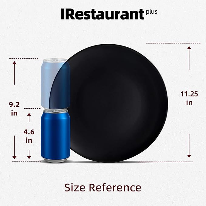 Stoneware Coupe Commercial Grade Dinnerware, Matte Black, Plate 11.25", Case of 12