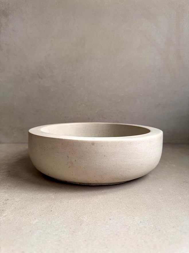 Minimalist Concrete Bowl, Heavy Modern Bowl, Catch All Dish, Large Cement Bowl, Contemporary Bowl, Centerpiece Decor, Decorative Bowl (11.5")