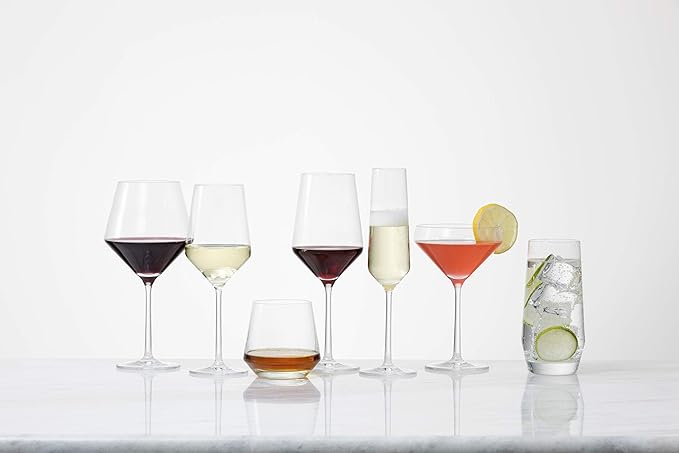 ZWIESEL GLAS Pure Champagne Glass (Set of 6), Champagne Flutes with Effervescent Point, Dishwasher-Safe Tritan Crystal Glasses, Made in Germany (10 Ounce)