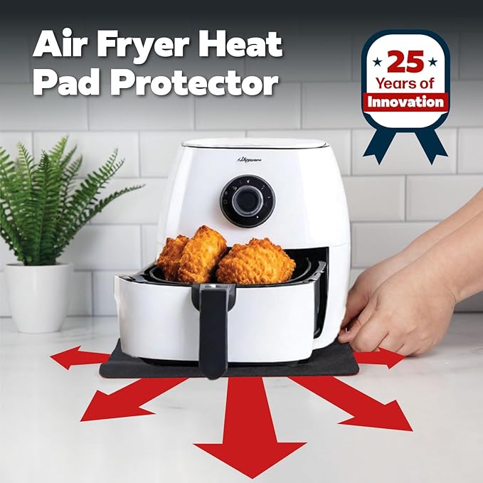3 Pack Heat Resistant Mats for Countertop – Heat Pad Protector & Appliance Sliders for Kitchen – Cut to fit, Compatible with Ninja, Cuisinart, KitchenAid, Keurig & More