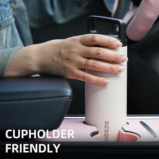 BJPKPK Insulated Water Bottle with 2 Lids,20 oz Double Wall Stainless Steel Vacuum Tumbler Travel Coffee Mug,Wide Mouth Thermal Cup,Purple