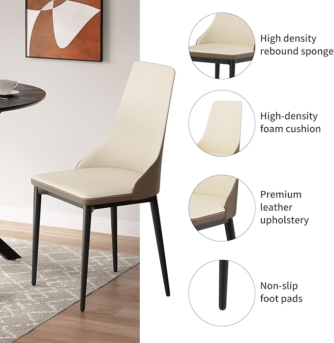 VFK 47 Inch Round Dining Table Set for 4-6 People, Large Farmhouse Kitchen Dining Table Set with Chairs and Storage Rack, Metal Base Round Table for Home Dining Room Living Room
