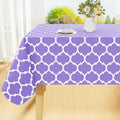 Smiry Rectangle Table Cloth, Waterproof Vinyl Tablecloth with Flannel Backing for Rectangle Tables, Wipeable Spillproof Plastic Tablecloths for Dining, Camping and Indoor (60"x120", Lavender)