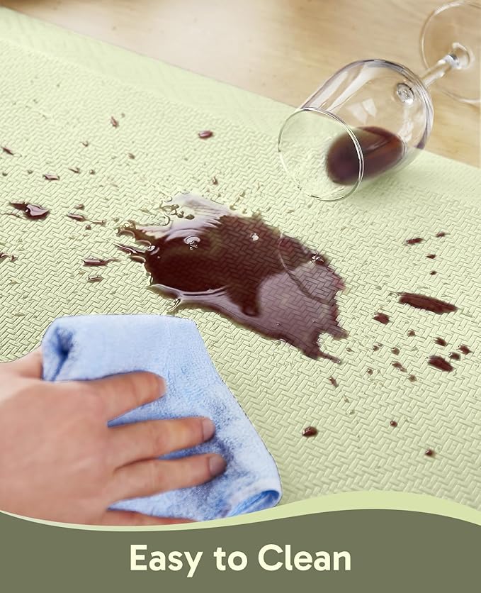 Ophanie Kitchen Mats for Floor, 3/4 Inch Thick Kitchen Rugs, 20''x32'' Anti Fatigue Standing Cushioned Mat, Waterproof,Comfort Ergonomic Mat for Office, Home, Sink, Sage Green Non-Slip Bottom